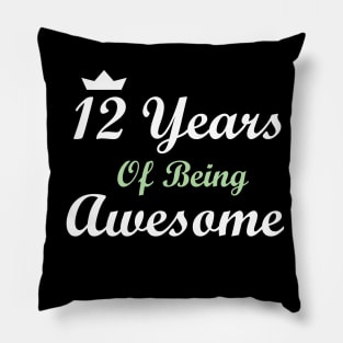 12 Years Of Being Awesome Pillow