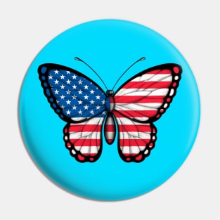 American Flag Butterfly Pin