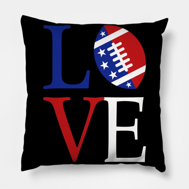 Love American Football 2 Pillow by TarikStore