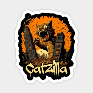 Kaiju Cat Monster - Catzilla Magnet