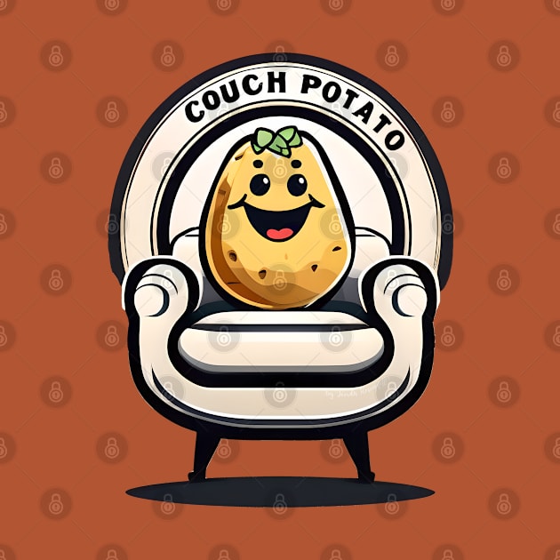 cute couch potato on an armchair by by Joerdis Rosenpfeffer