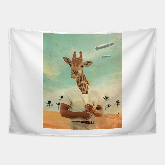 Giraffe gentleman -  Artwork Tapestry by Independent_BZ