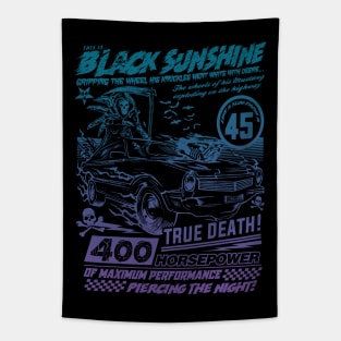 "BLACK SUNSHINE" (BLUE PURPLE HUE) Tapestry