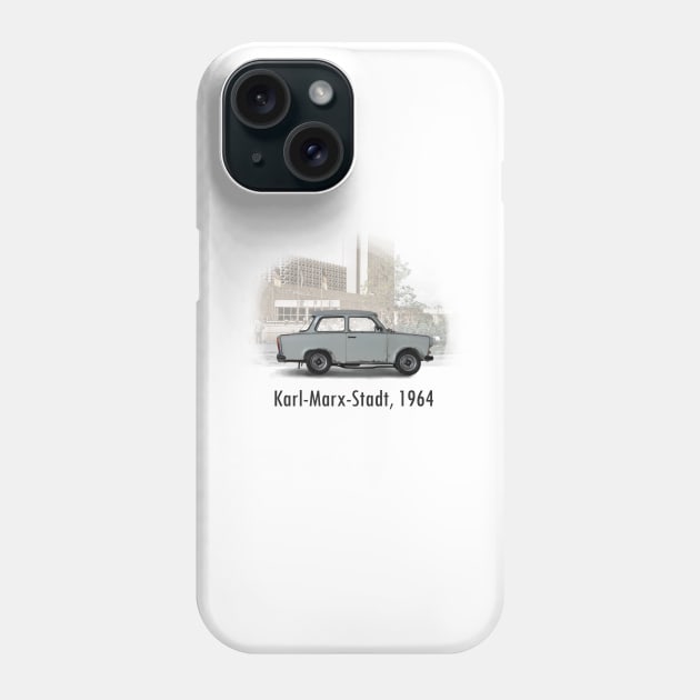 A Trabant in Karl-Marx-Stadt Phone Case by DaJellah