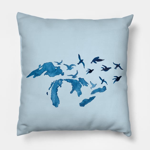 Great Lakes Take Flight Pillow by Great Lakes Pigeon Rescue