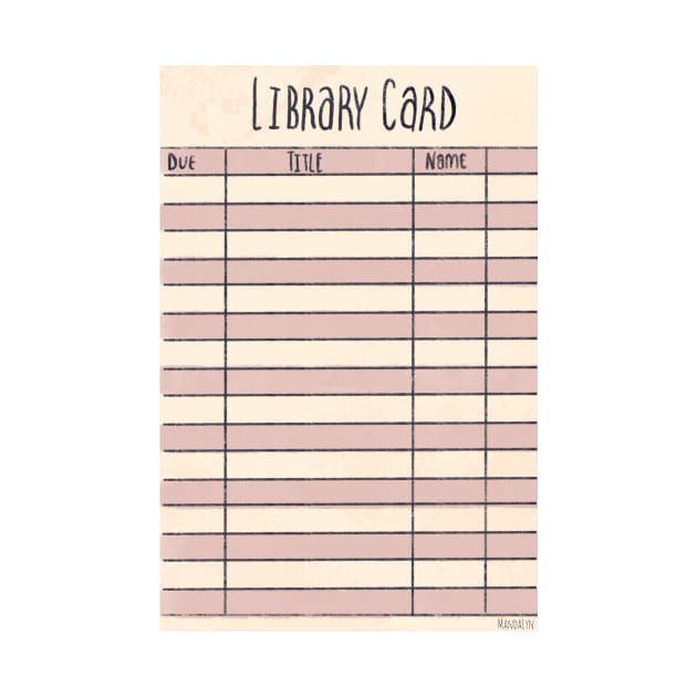 Library Card by livelonganddraw