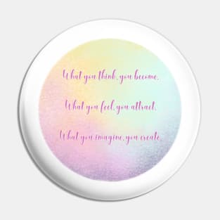 Inspirational quote Buddha Sticker Pin