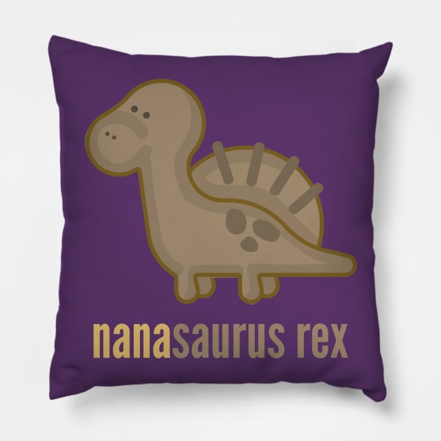 Nanasaurus Rex T-Shirt Dinosaur Family Shirts Pillow by DoggyStyles