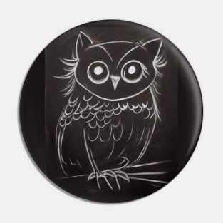 Cute Owl Drawing Pin