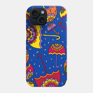 Umbrellas and Rain Phone Case