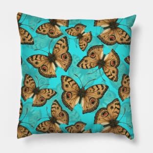 Peacock pansy butterfly 3 Pillow