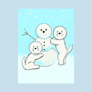 Bichon Frise snowman T-Shirt