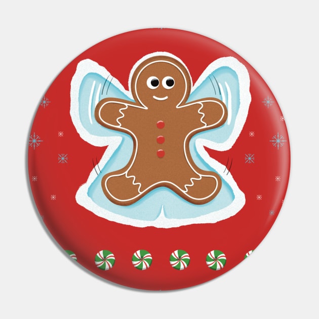 Sweet Christmas - Gingerbread  Angel Pin by Creasorz