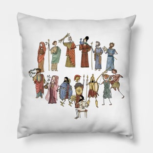 Greek Myth Comix - the Olympians in Colour! Pillow