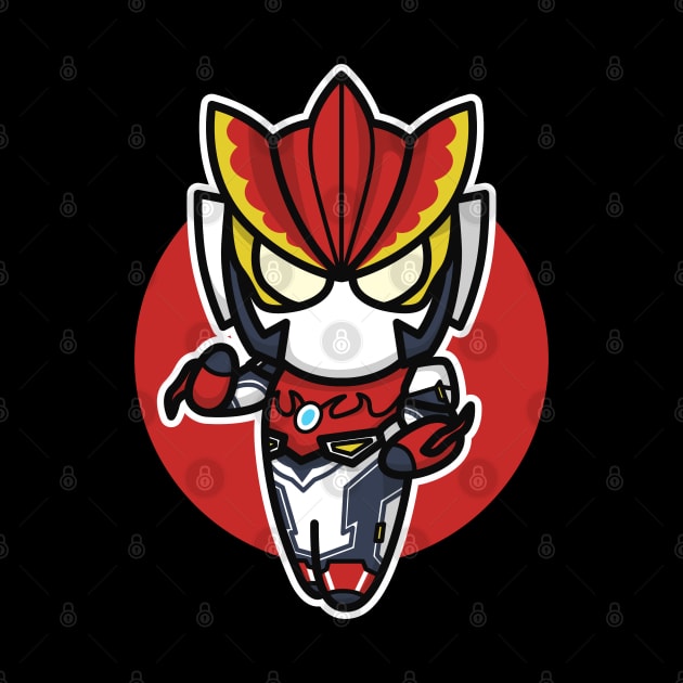 Ultraman Rosso Chibi Style Kawaii by The Toku Verse