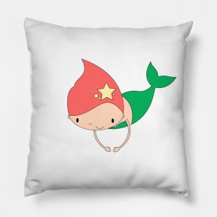 Cotton Candy Mermaid Digital Art | Melanie Jensen Illustrations Pillow