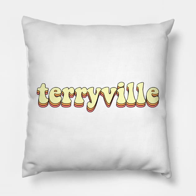 Terryville Connecticut Pillow by mansinone3