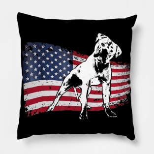 American Bulldog USA Flag 4th Of July Pillow