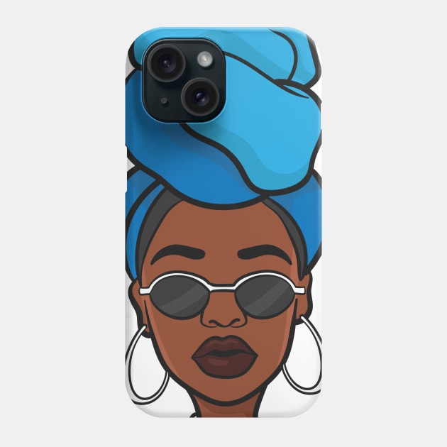 Diva Rocking a Dhuku Phone Case by NaturallyBlack