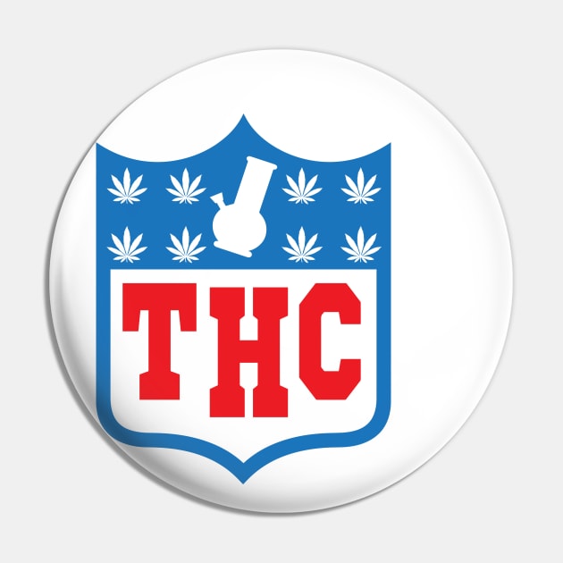 THC Football Logo Pin by Illustrious Graphics 