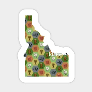 Idaho State Map Board Games Magnet