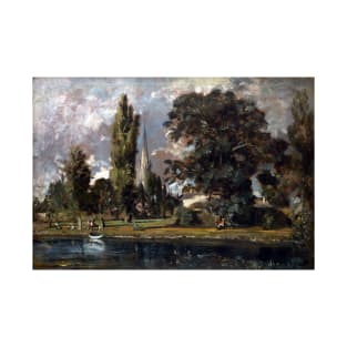 John Constable Salisbury Cathedral and Leadenhall from the River Avon T-Shirt