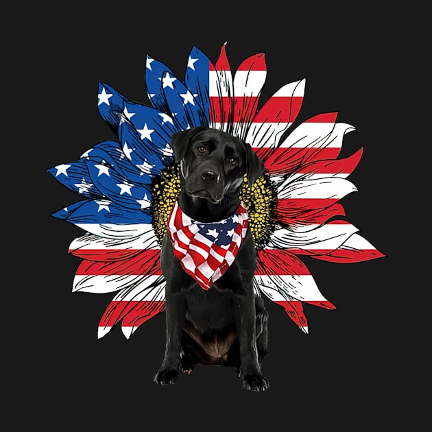 Labrador American Flag Sunflower by sueannharley12