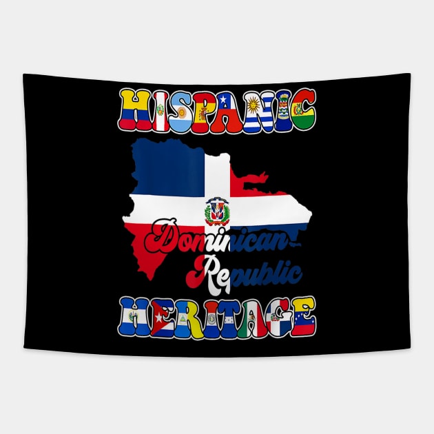 Dominican Republic Flag Hispanic Heritage Month Dominicana Tapestry by Eleam Junie