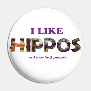 I like hippos and maybe 3 people - wildlife oil painting word art Pin