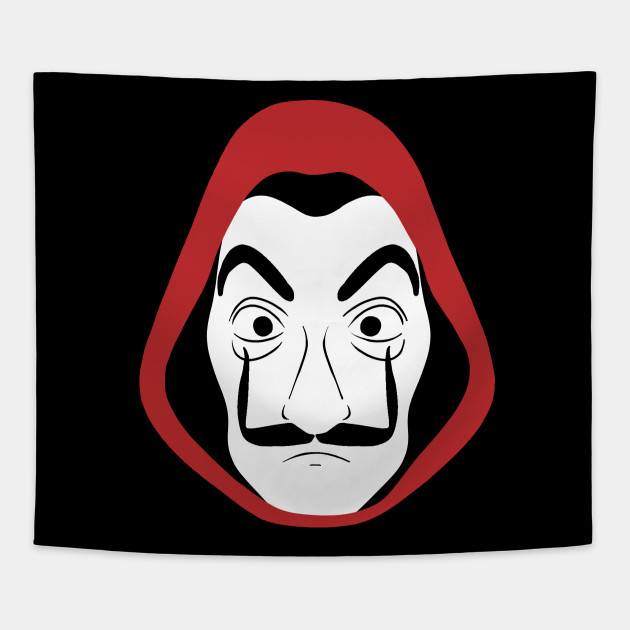 Money Heist - Mask - Money Heist - Tapestry | TeePublic