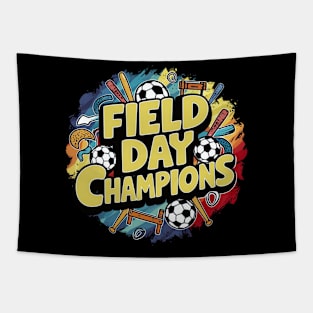 School Field Day Squad Groovy Field Day 2024 Teacher kids Tapestry