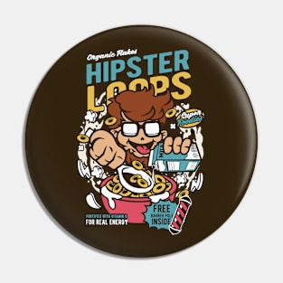 Retro Cartoon Cereal Box // Cereal Hipster Loops // Funny Vintage Breakfast Cereal Pin