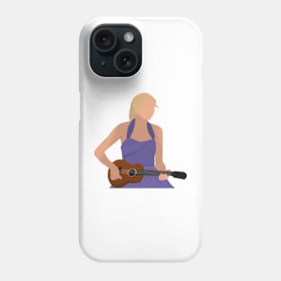 taylor with her guitar on stage purple dress country era Phone Case