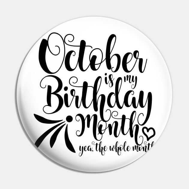 October Birthday Pin by Kuys Ed