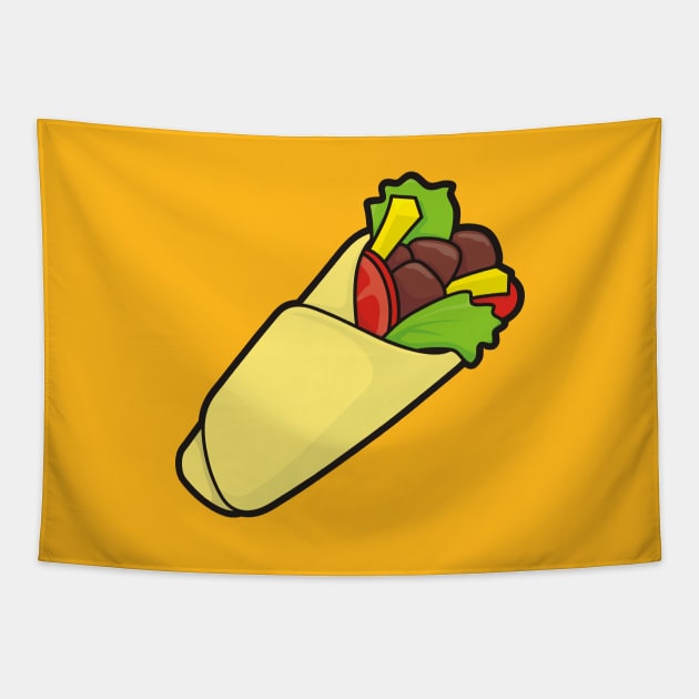 Tortilla Wrap Icon Tapestry by sifis