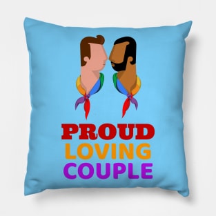 Gay Proud Loving Couple Pillow