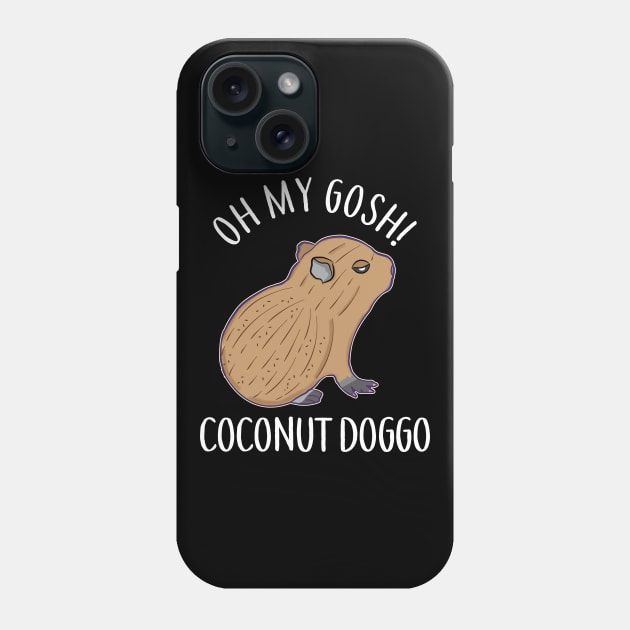 O My Gosh Coconut Doggo Cute Kawaii Baby Capybara Meme Phone Case by alltheprints