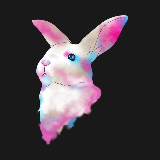 Cute Space Rainbow Gaussian Blur Rabbit Galactic by theperfectpresents