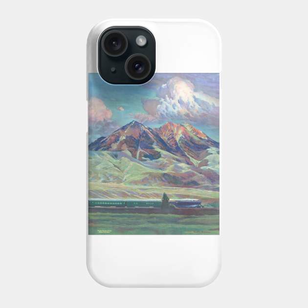 Montana Mountains Train by Gustav Krollman Phone Case by KarwilbeDesigns