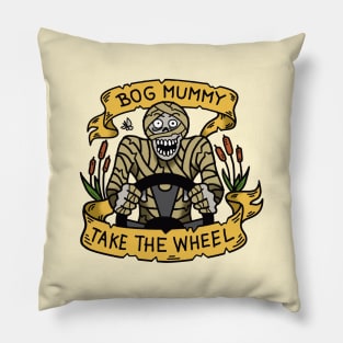 Bog Mummy Take the Wheel Pillow