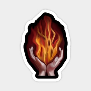 Fire in the hands Magnet