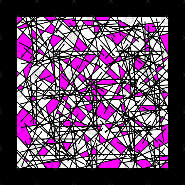 Pink 80s Memphis Shards Abstract Postmodern Scribble Art Pattern by BillingtonPix
