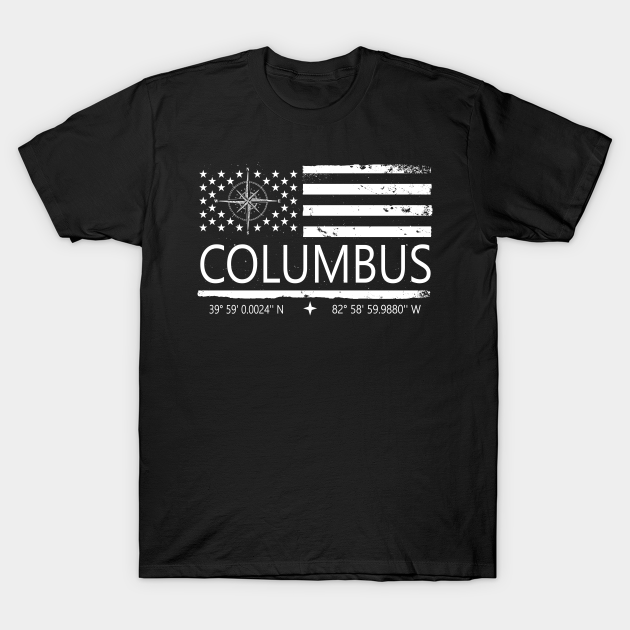 Us Flag Columbus, Columbus City Love - Columbus - T-Shirt