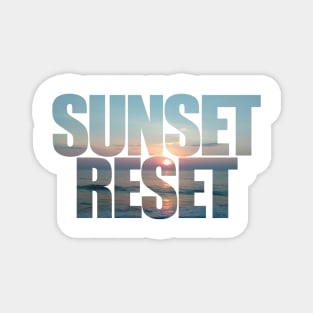 Sunset Reset On the Water | Light Blue | Short But Sweet Inspirational Quote Magnet