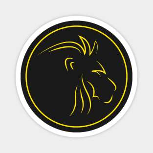 Yellow Lion Logo Magnet