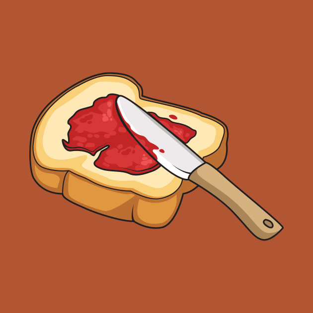 Bread & jam cartoon illustration by Miss Cartoon