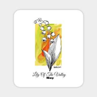 May Birth flower - Lily of the Valley Magnet