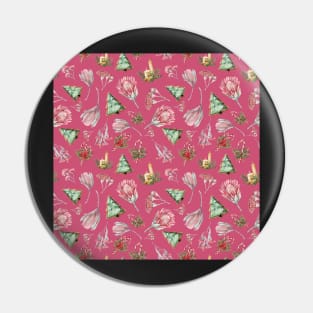 Australian Christmas - A Floral Pattern Pin