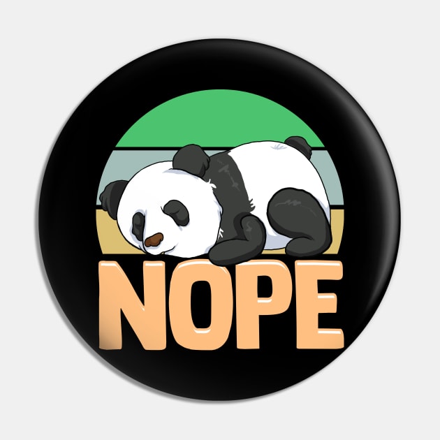 Cute & Funny Nope Sleepy Napping Lazy Panda Pin by theperfectpresents