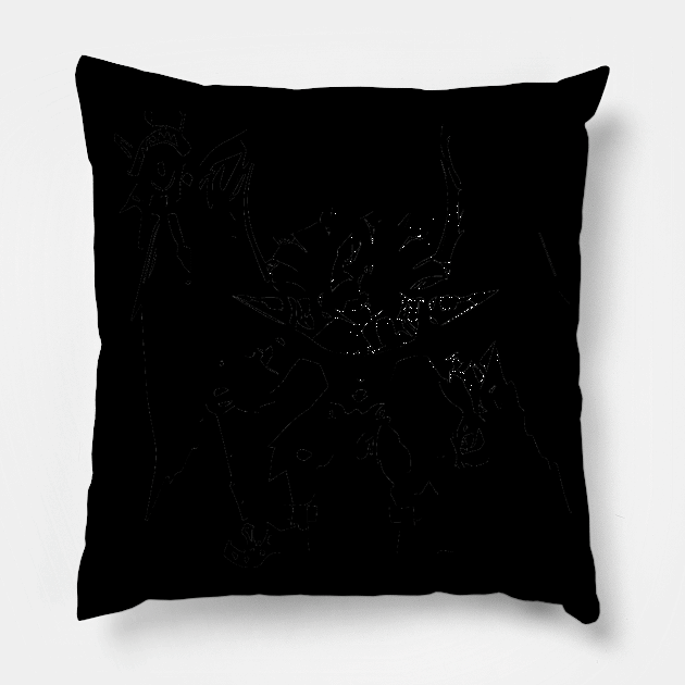 Horus minimal silhouette white Pillow by WannabeArtworks